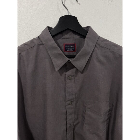 UNTUCKIT Sangiovese Shirt Mens 2XL Gray Wrinkle Free Button Down Long Sleeve - Picture 3 of 7